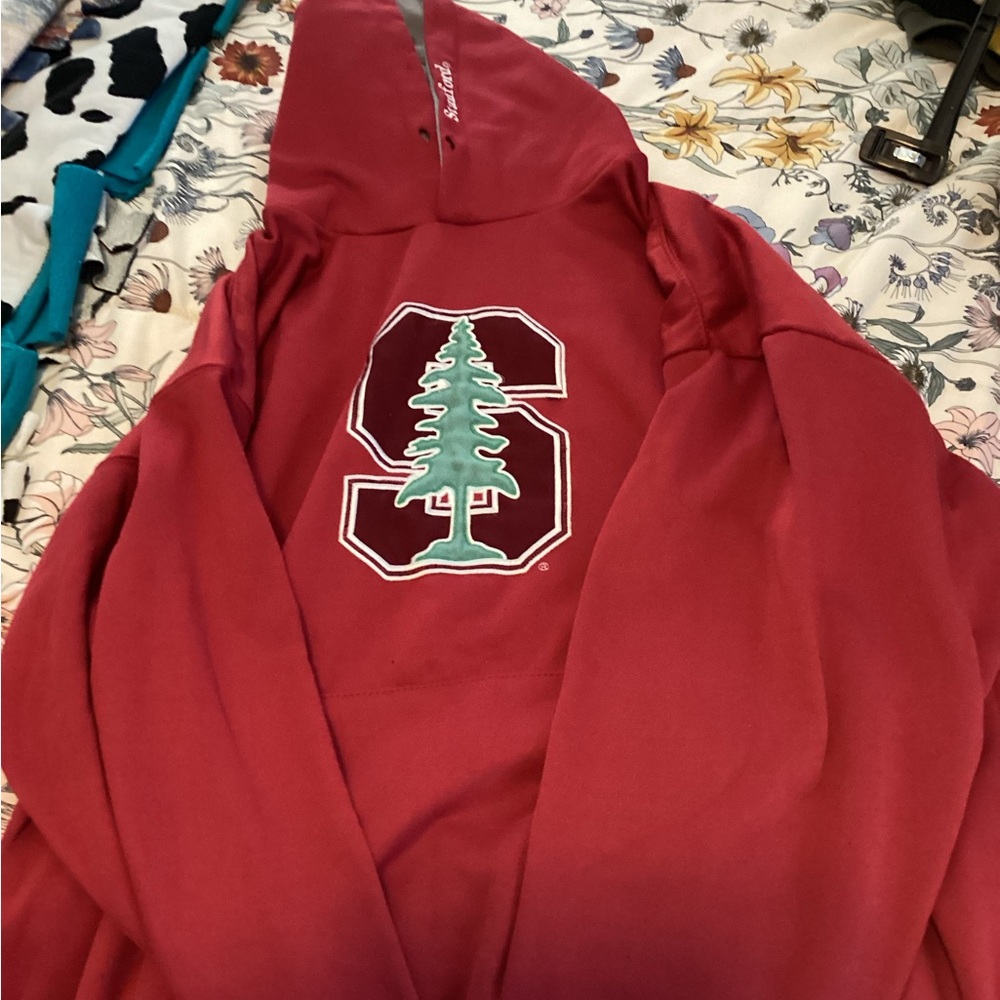 Red Hoodie with Stanford University Logo